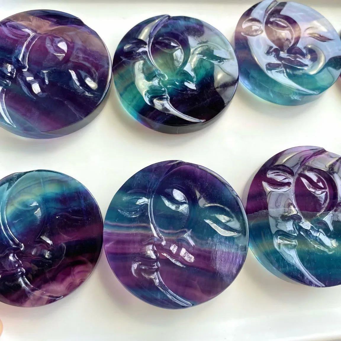 Rainbow Fluorite Figurines-ToShay.org