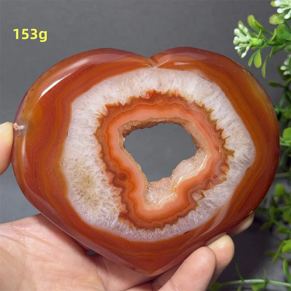 Red Agate Geode Heart-ToShay.org