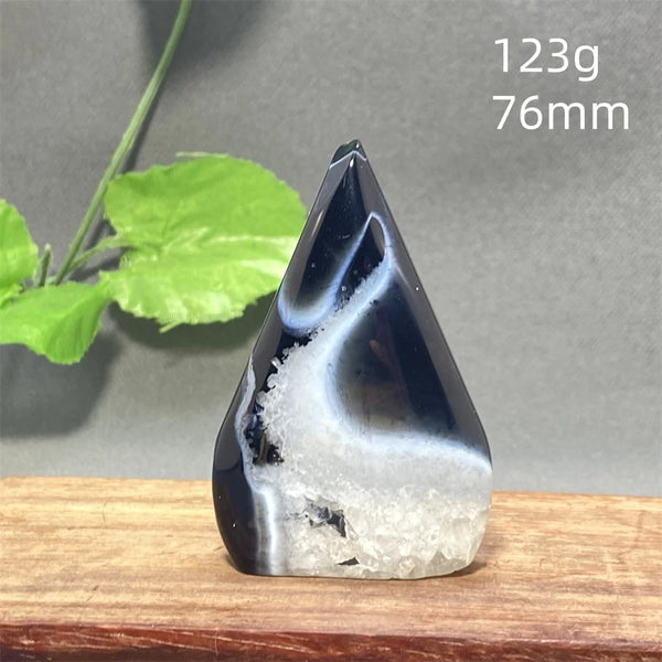 Black Striped Agate Flame-ToShay.org
