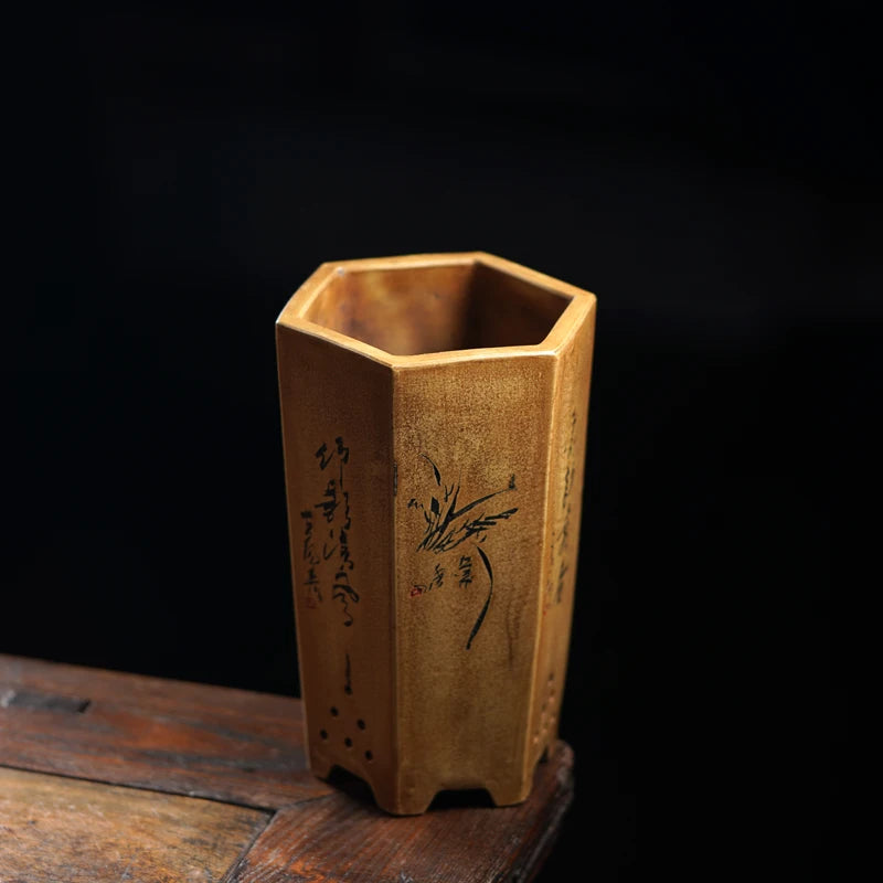 Hexagon Bonsai Pot Vase-ToShay.org