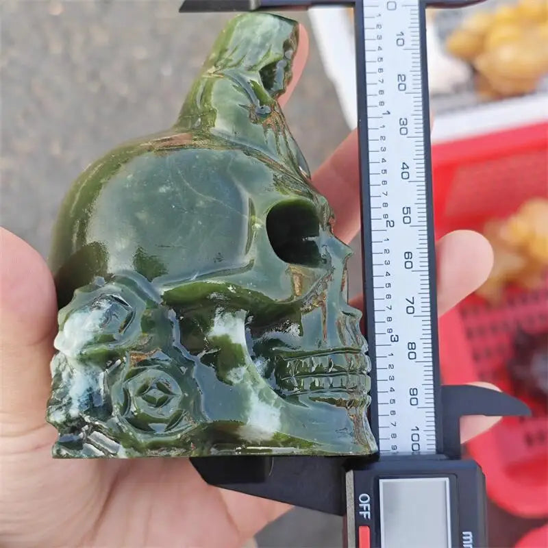 Green Jade Angel Skull-ToShay.org