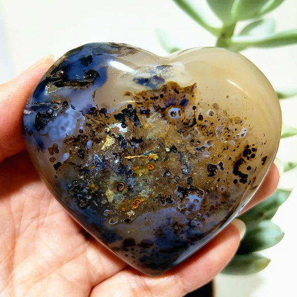 Yellow Moss Agate Heart-ToShay.org