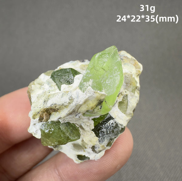 Green Peridot Olivine Crystal-ToShay.org