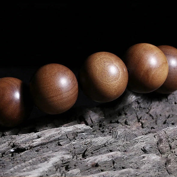 Brown Sandalwood Bead Bracelet-ToShay.org