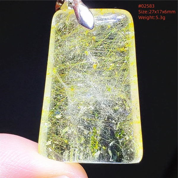 Gold Rutilated Quartz Pendant-ToShay.org