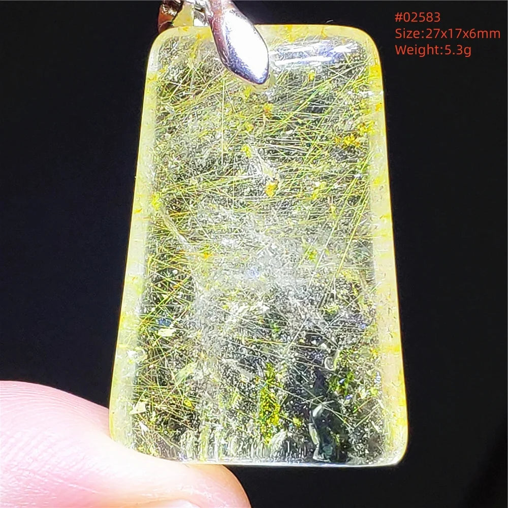 Gold Rutilated Quartz Pendant-ToShay.org