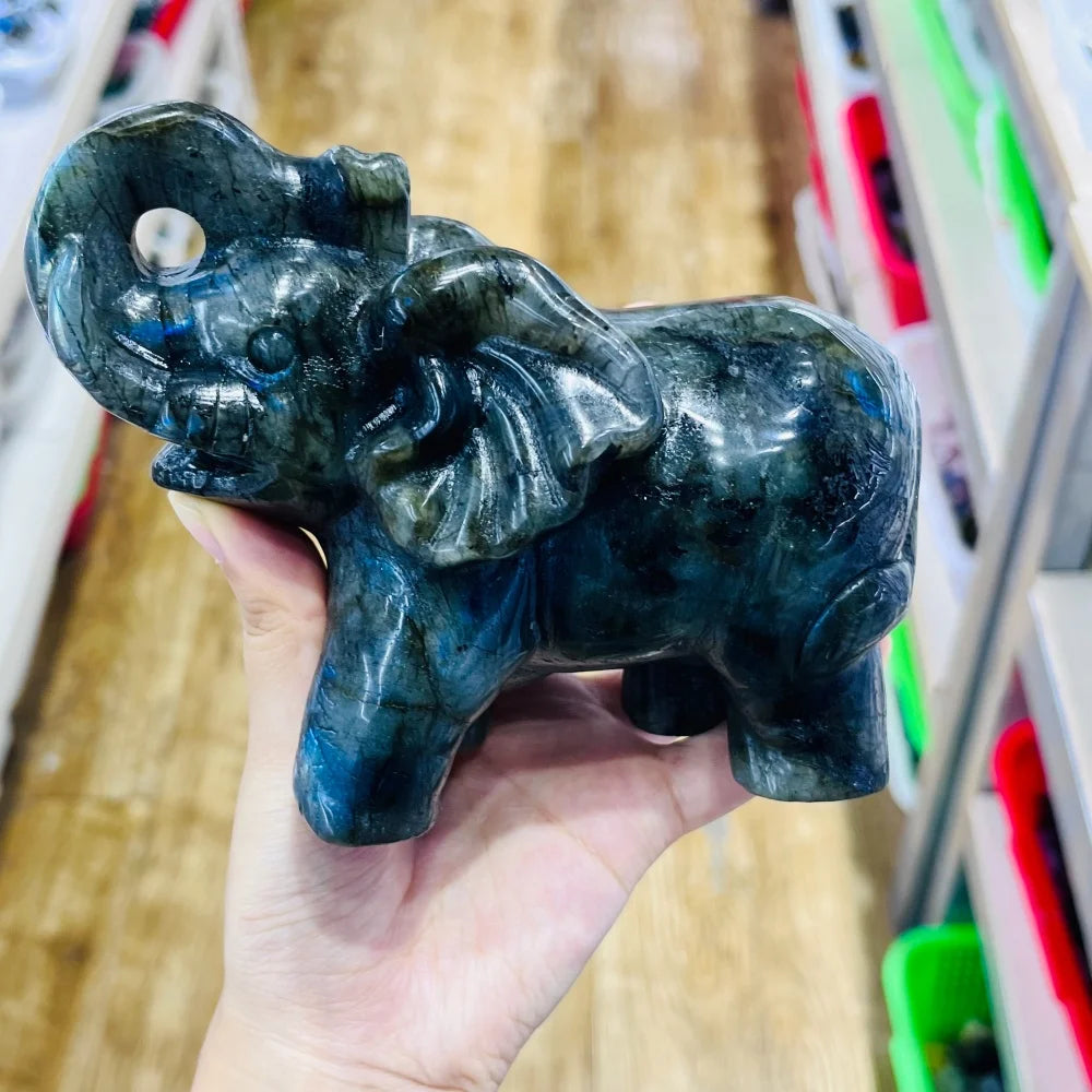 Blue Labradorite Elephant-ToShay.org