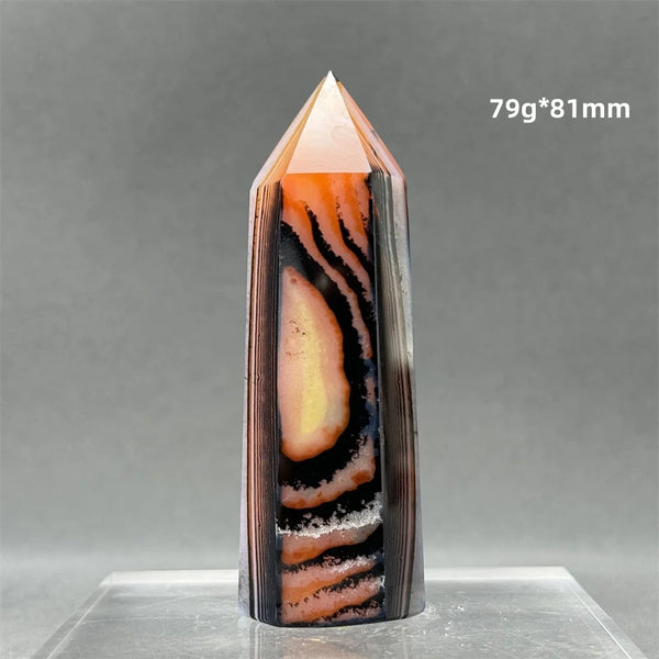 Black Red Striped Agate Wand-ToShay.org