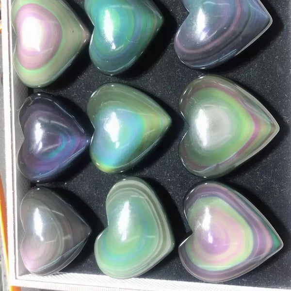 Rainbow Obsidian Heart-ToShay.org
