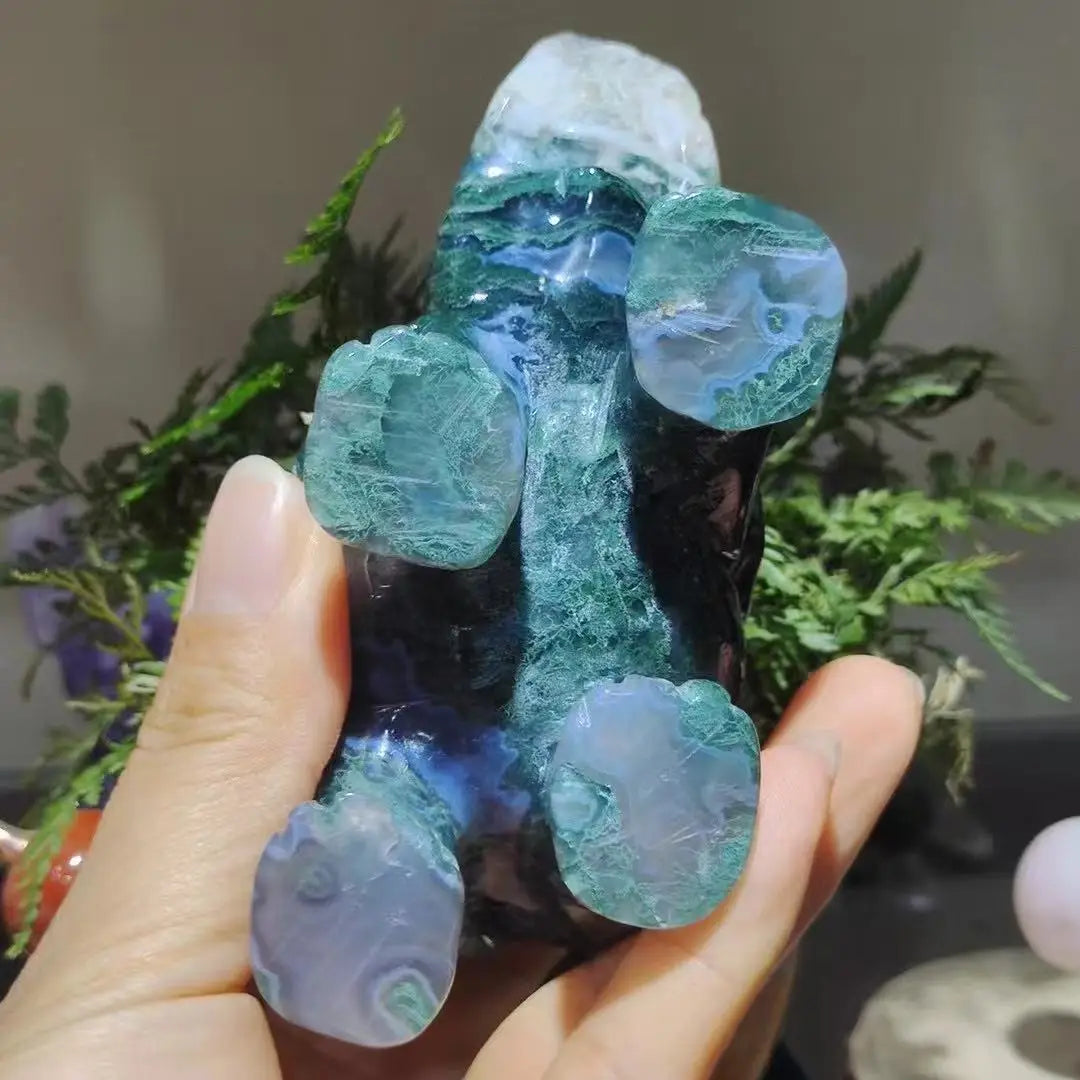 Green Moss Agate Elephant-ToShay.org