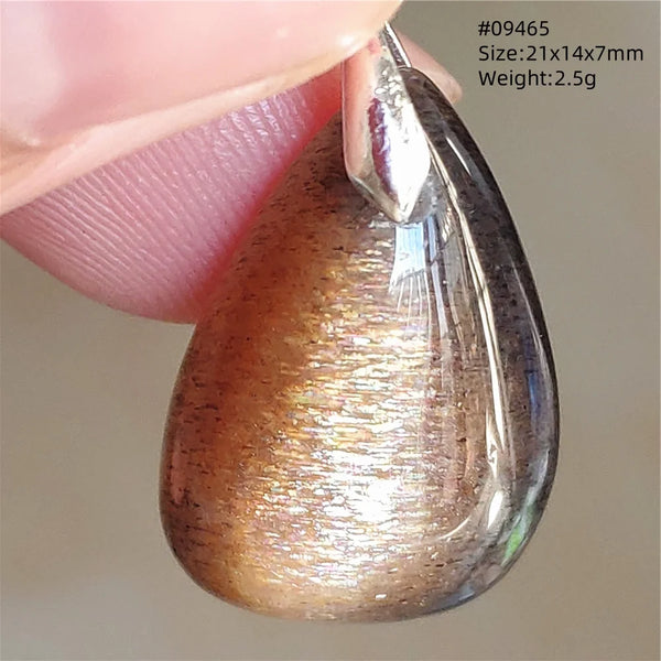 Black Moonstone Sunstone Pendant-ToShay.org