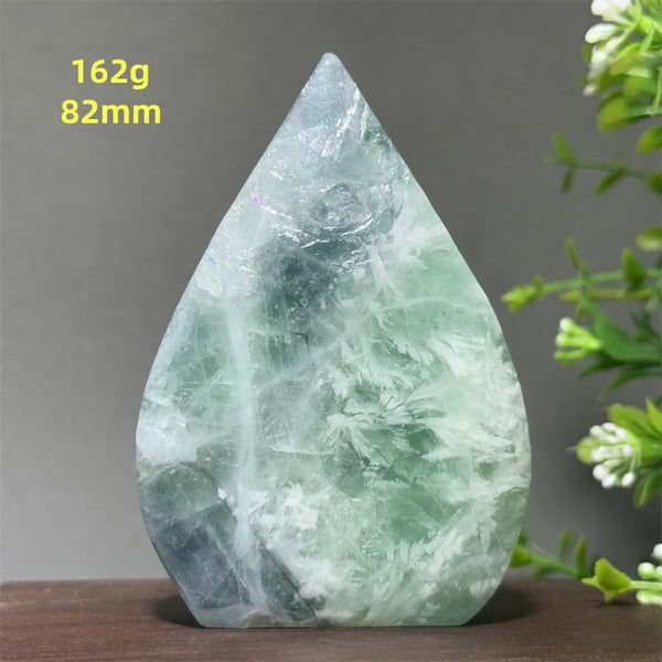 Green Feather Fluorite Torch-ToShay.org