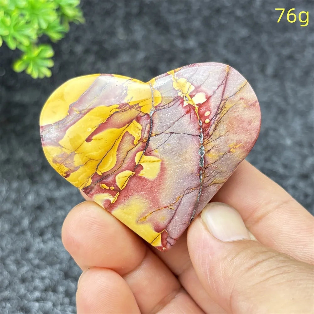 Yellow Moritzite Stone Heart-ToShay.org