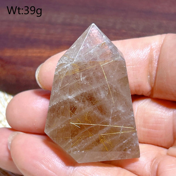 Gold Rutilated Crystal Point-ToShay.org