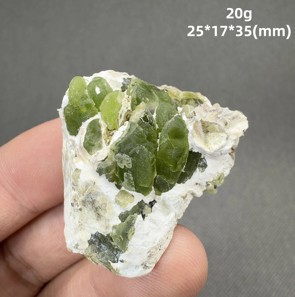 Green Peridot Olivine Crystal-ToShay.org