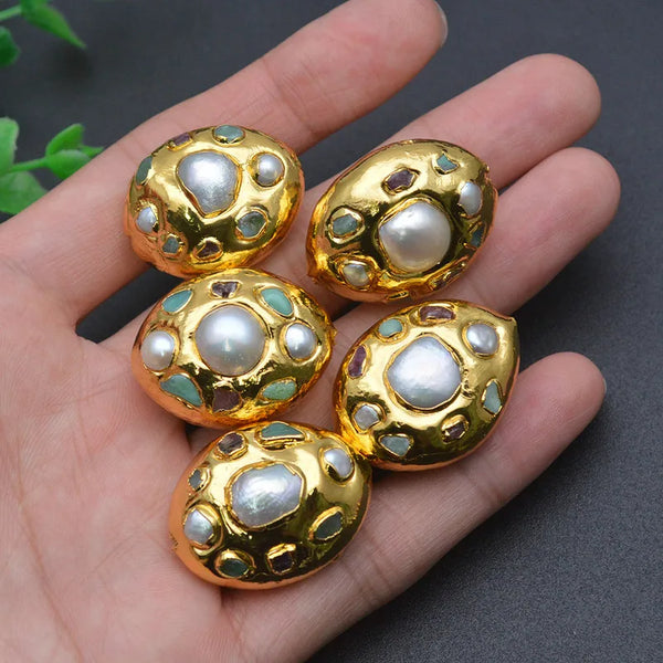 White Pearl Paved Beads-ToShay.org