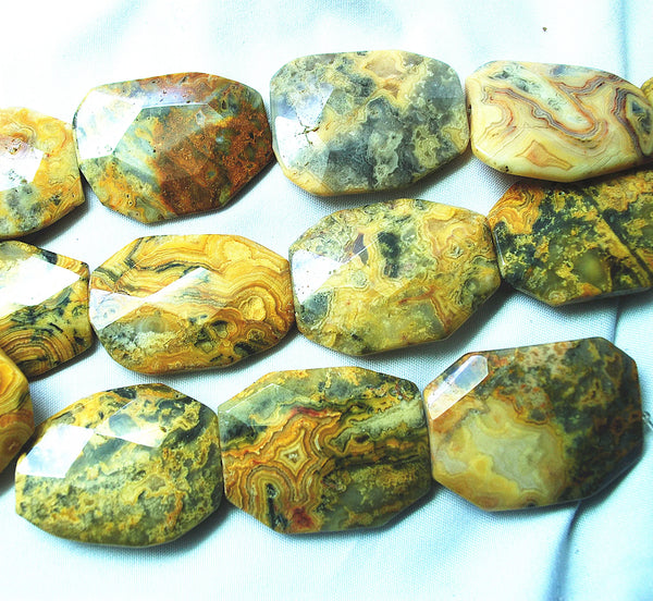Yellow Crazy Agate Beads-ToShay.org