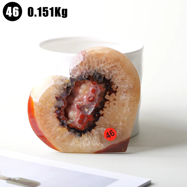 Red Agate Druzy Heart-ToShay.org