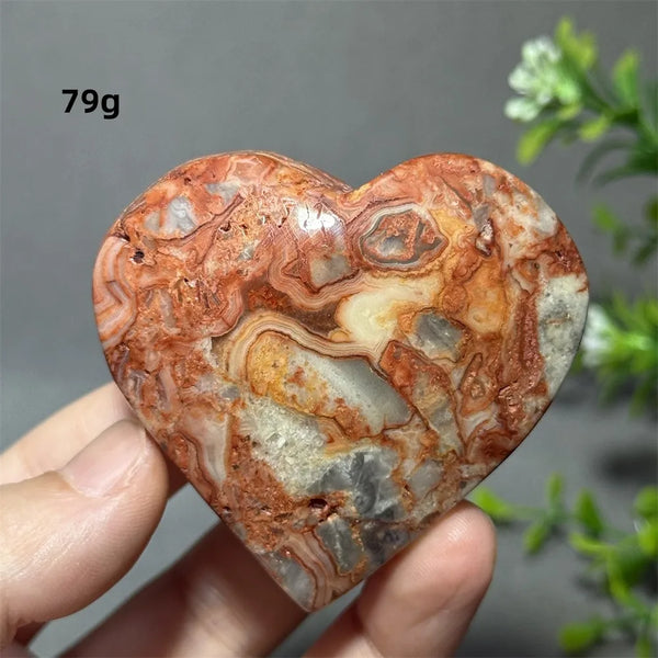 Yellow Crazy Agate Heart-ToShay.org