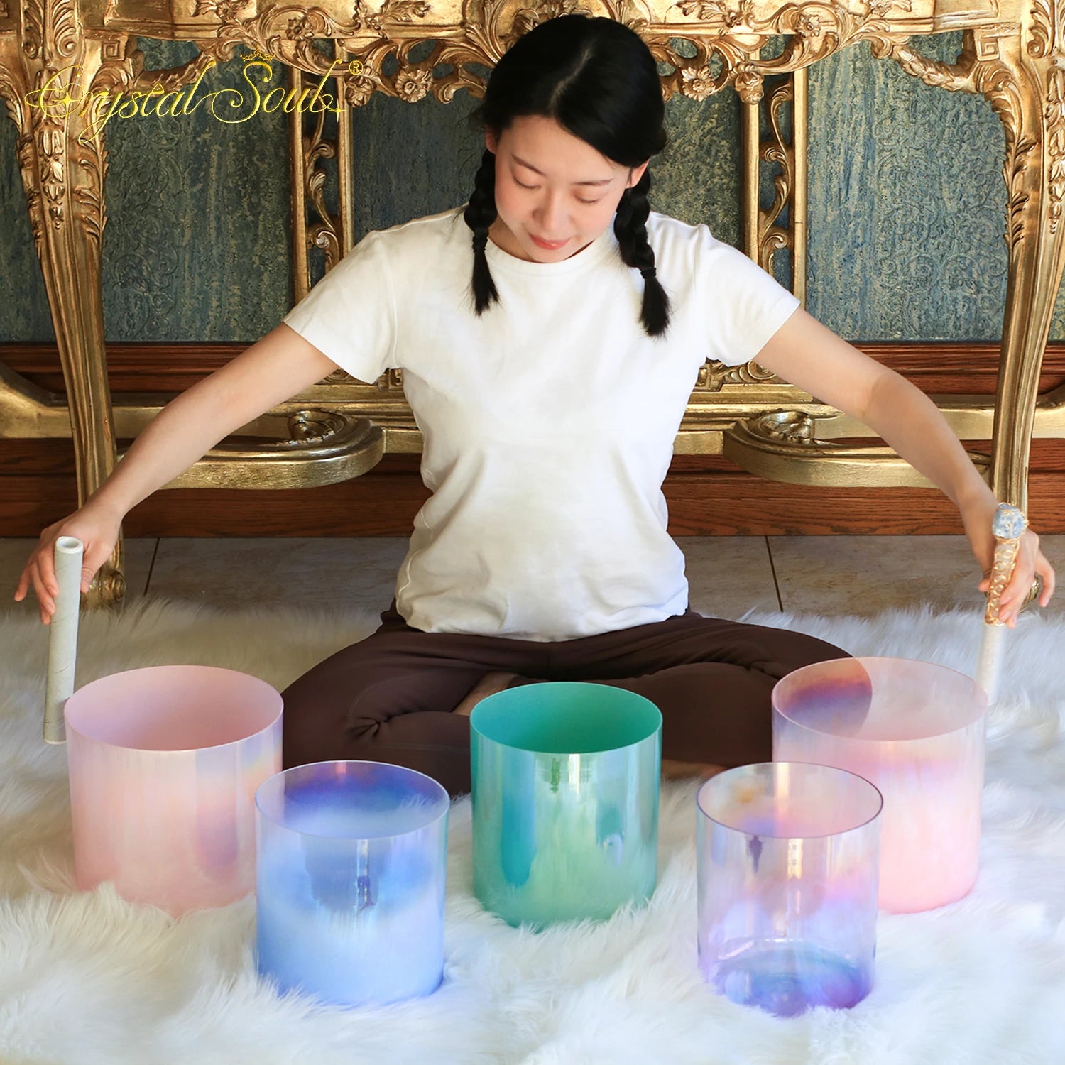 Mixed Crystal Singing Bowl Set-ToShay.org