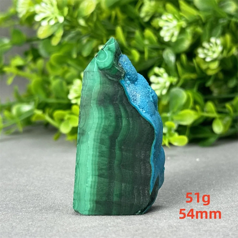 Blue Chrysocolla Malachite Point-ToShay.org