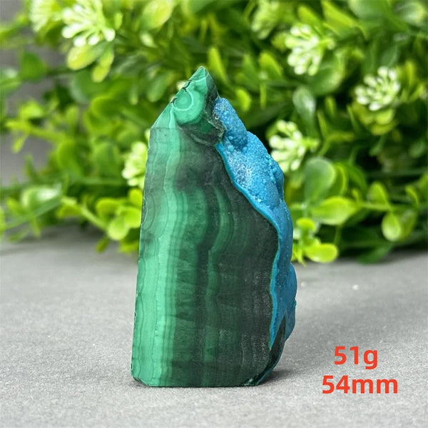 Blue Chrysocolla Malachite Point-ToShay.org