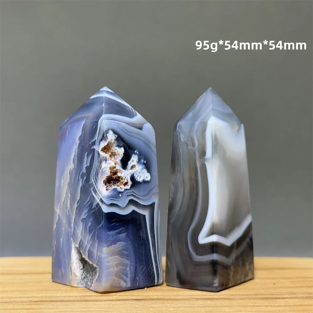 Blue Striped Agate Tower-ToShay.org