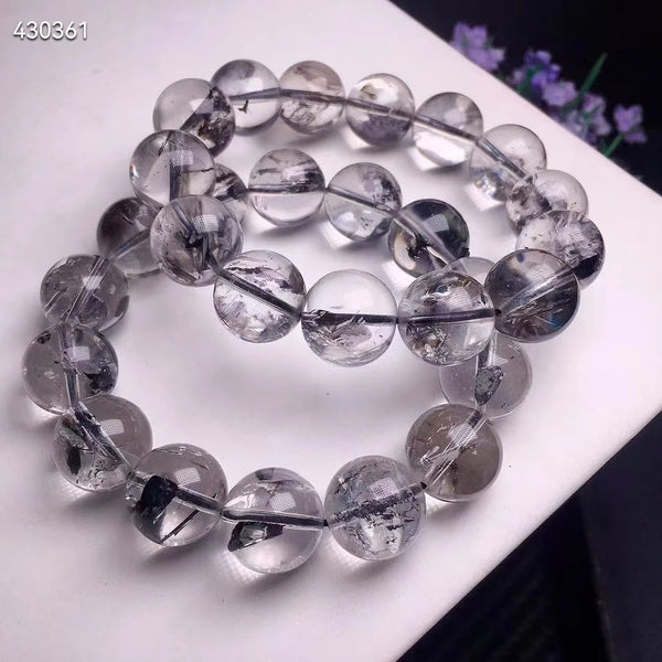 Black Herkimer Diamond Bracelet-ToShay.org
