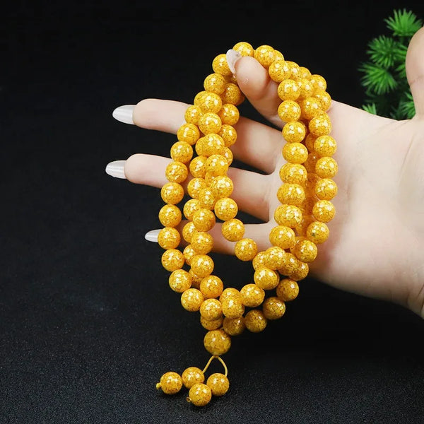 Yellow Cinnabar Prayer Beads-ToShay.org