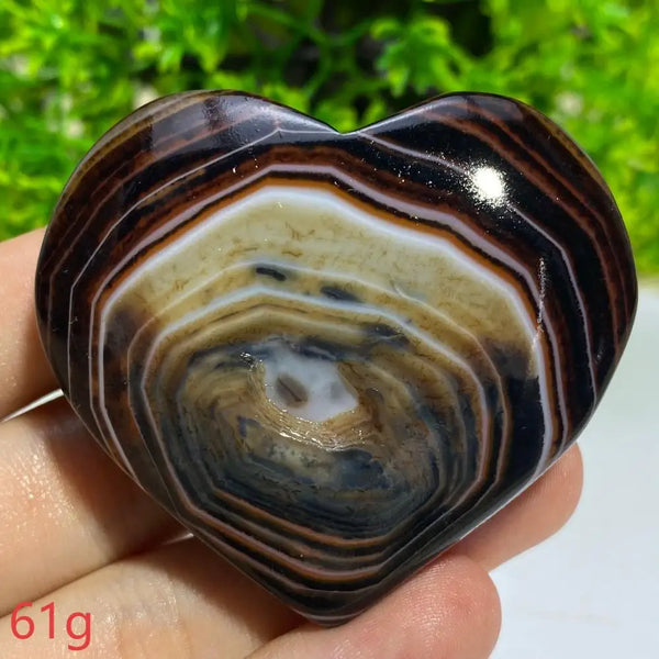 Black Agate Geode Heart-ToShay.org
