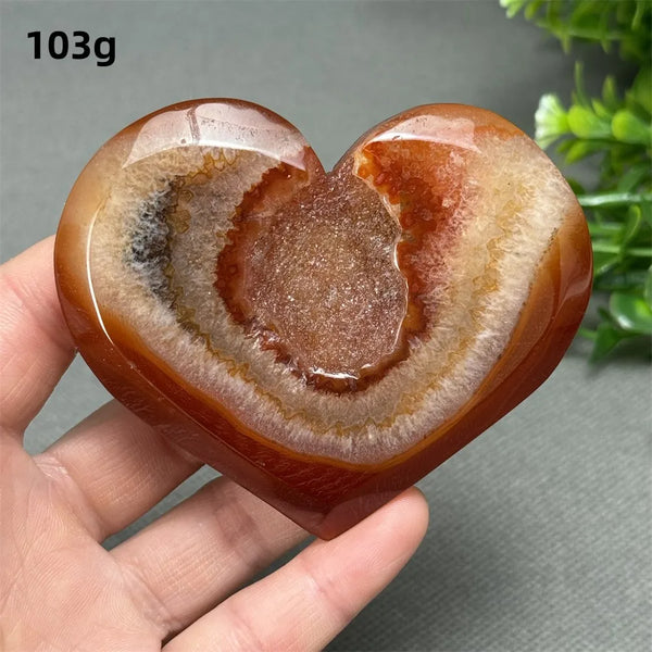 Red Agate Geode Heart-ToShay.org