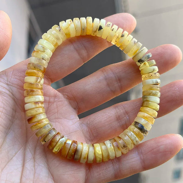 Yellow Amber Bead Bracelets-ToShay.org