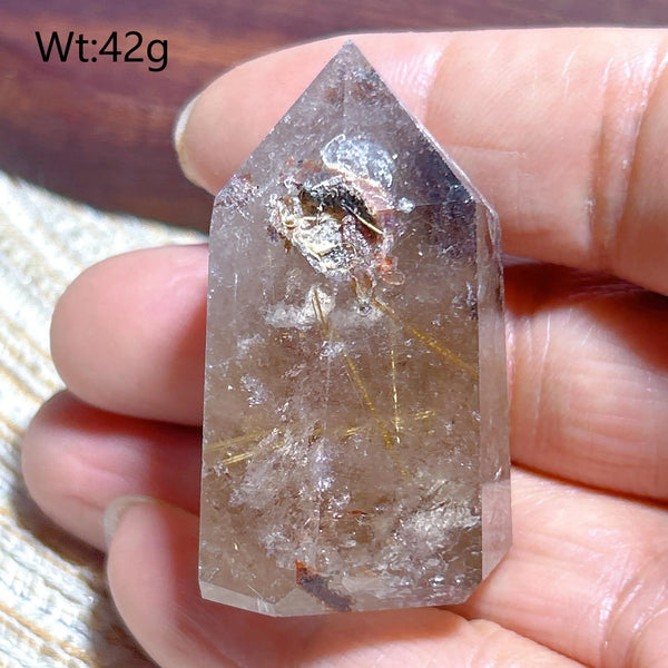 Gold Rutilated Crystal Point-ToShay.org
