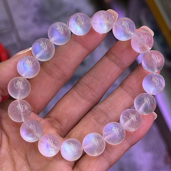 Blue Moonstone Bead Bracelet-ToShay.org