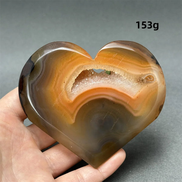 Red Agate Geode Heart-ToShay.org