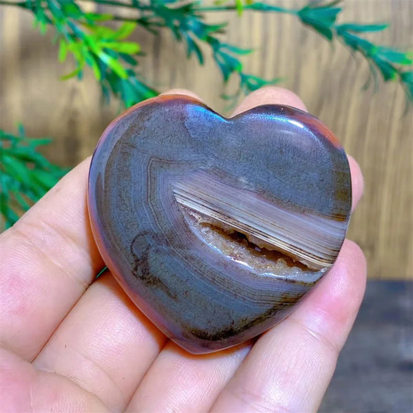 Red Agate Geode Heart-ToShay.org