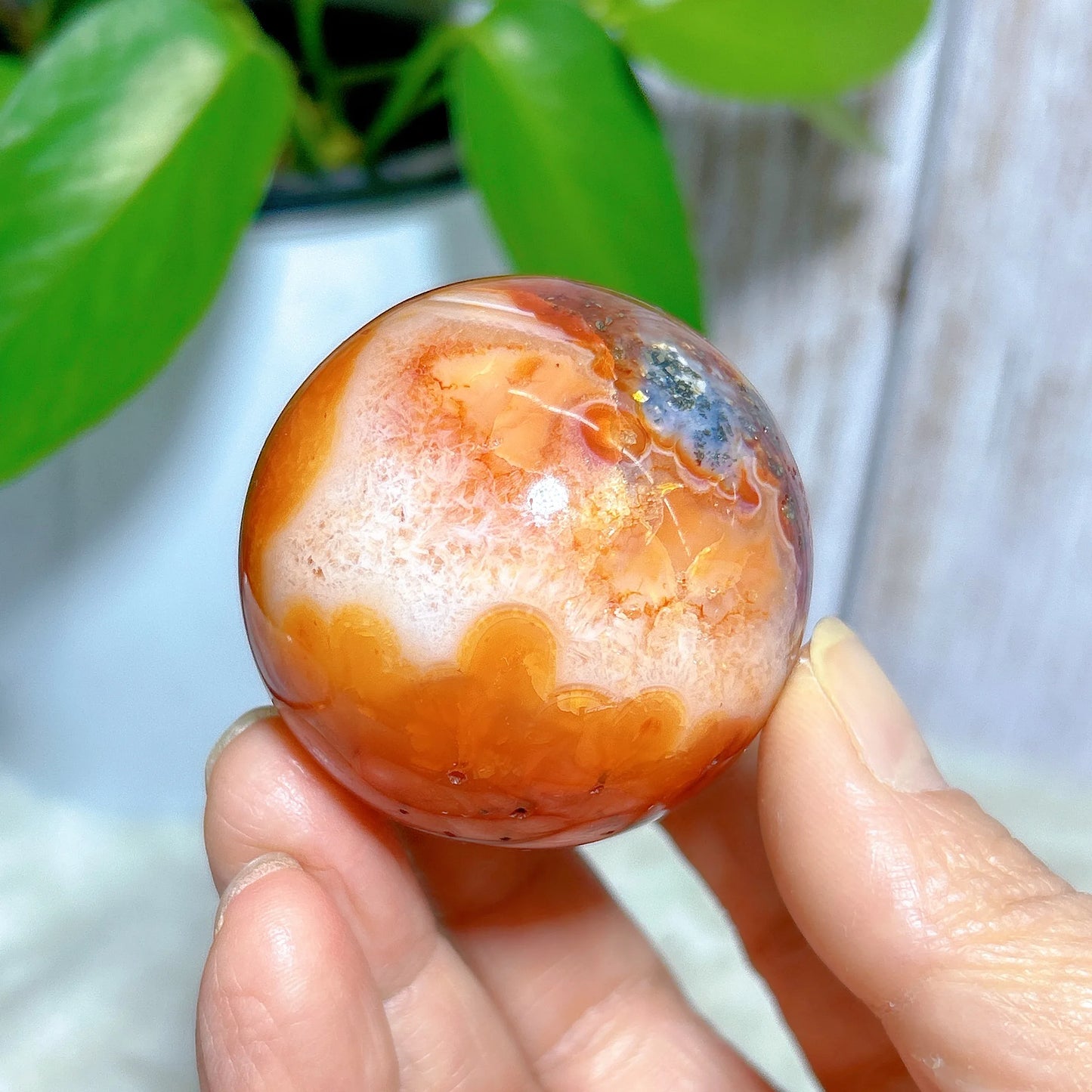 Red Carnelian Quartz Ball-ToShay.org