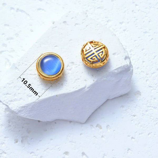 Blue Cats Eye Beads-ToShay.org