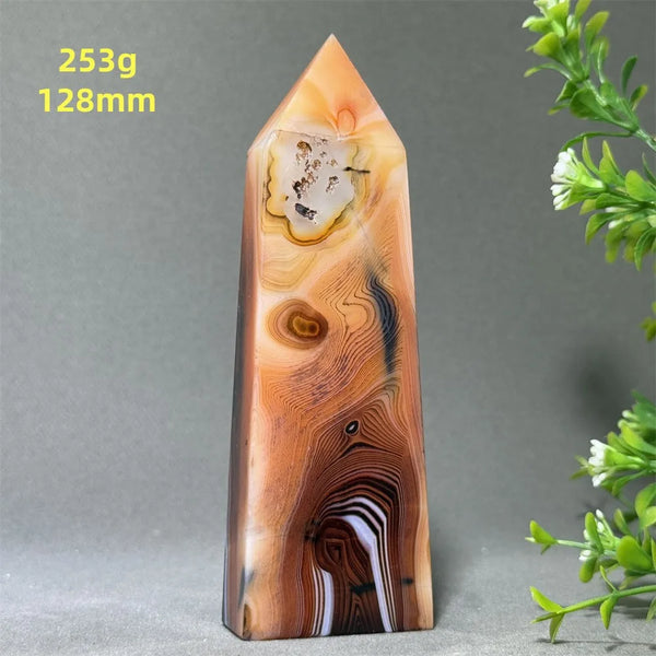 Black Red Striped Agate Obelisk-ToShay.org