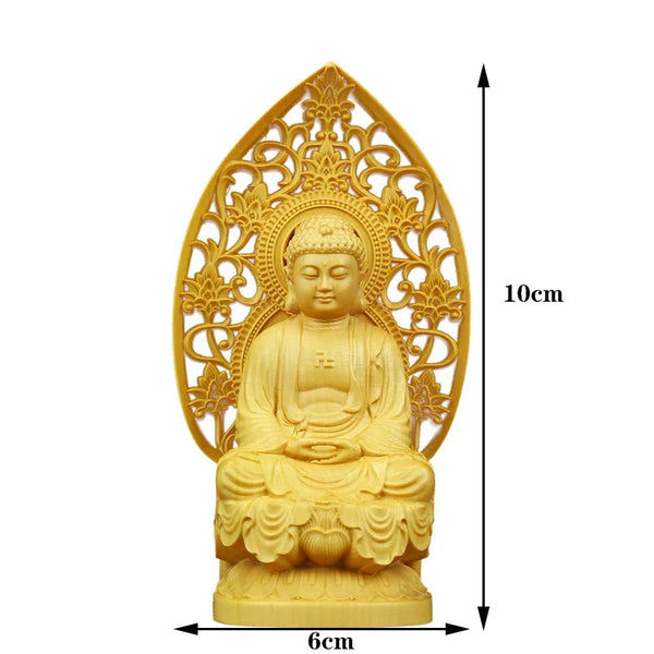 Wood Buddha Statue-ToShay.org
