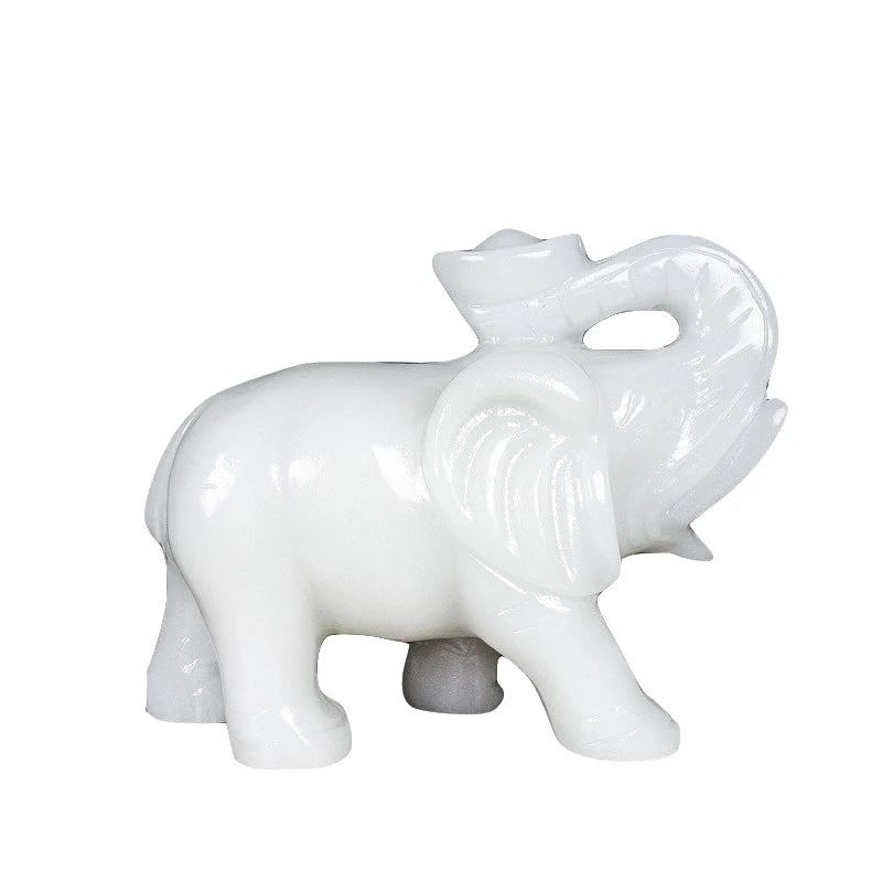 White Jade Ingot Elephant-ToShay.org