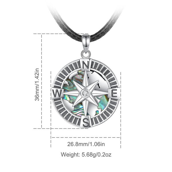 Silver Compass Pendant-ToShay.org
