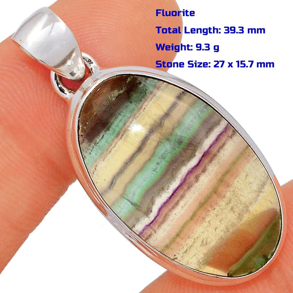 Rainbow Fluorite Pendant-ToShay.org
