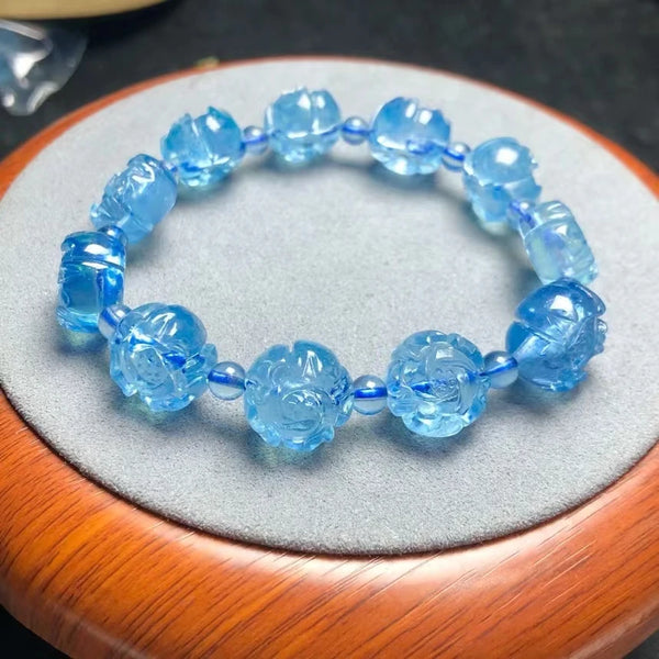 Blue Aquamarine Bracelet-ToShay.org