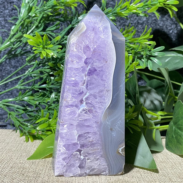 Purple Amethyst Agate Point-ToShay.org