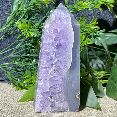 Purple Amethyst Agate Tower-ToShay.org