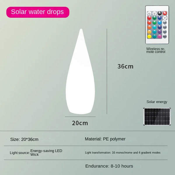 Water Drop Lawn Lamps-ToShay.org