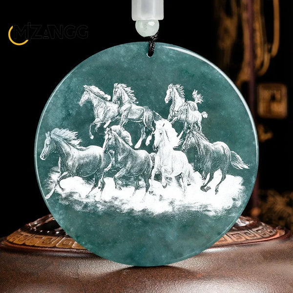 Blue Jadeite Pendant-ToShay.org