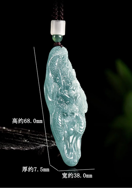 Green Jade Dragon Pendant-ToShay.org