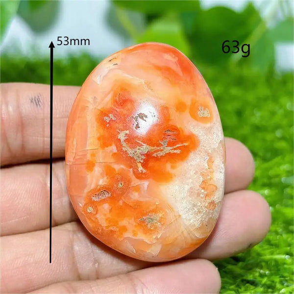 Orange Carnelian Palm Stone-ToShay.org